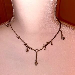 Unique Vintage Juicy Couture “i love juicy” necklace embellished with crystals✨